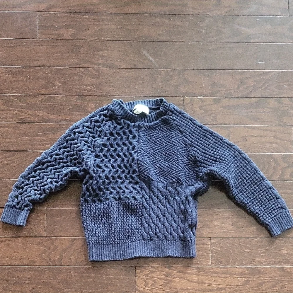 Blue Cable Knit Sweater